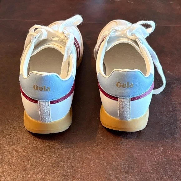 Gola Classic White and Red Sneakers - Picture 4 of 7